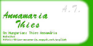 annamaria thies business card